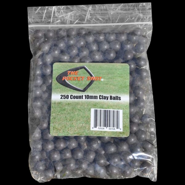 The Pocket Shot 10mm Hard Clay Balls (250ct) Black