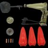 The Pocket Shot Pro Arrow Kit( Mossy Oak Hammer, Black Whisker, 4 Nock Caps, Arrow Pouch, 3 Arrow Pouches, Arrow Release)
