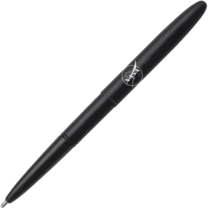 Fisher Space Pen Matte Black Bullet Space Pen with NASA Meatball Outline Logo Silkscreened In White
