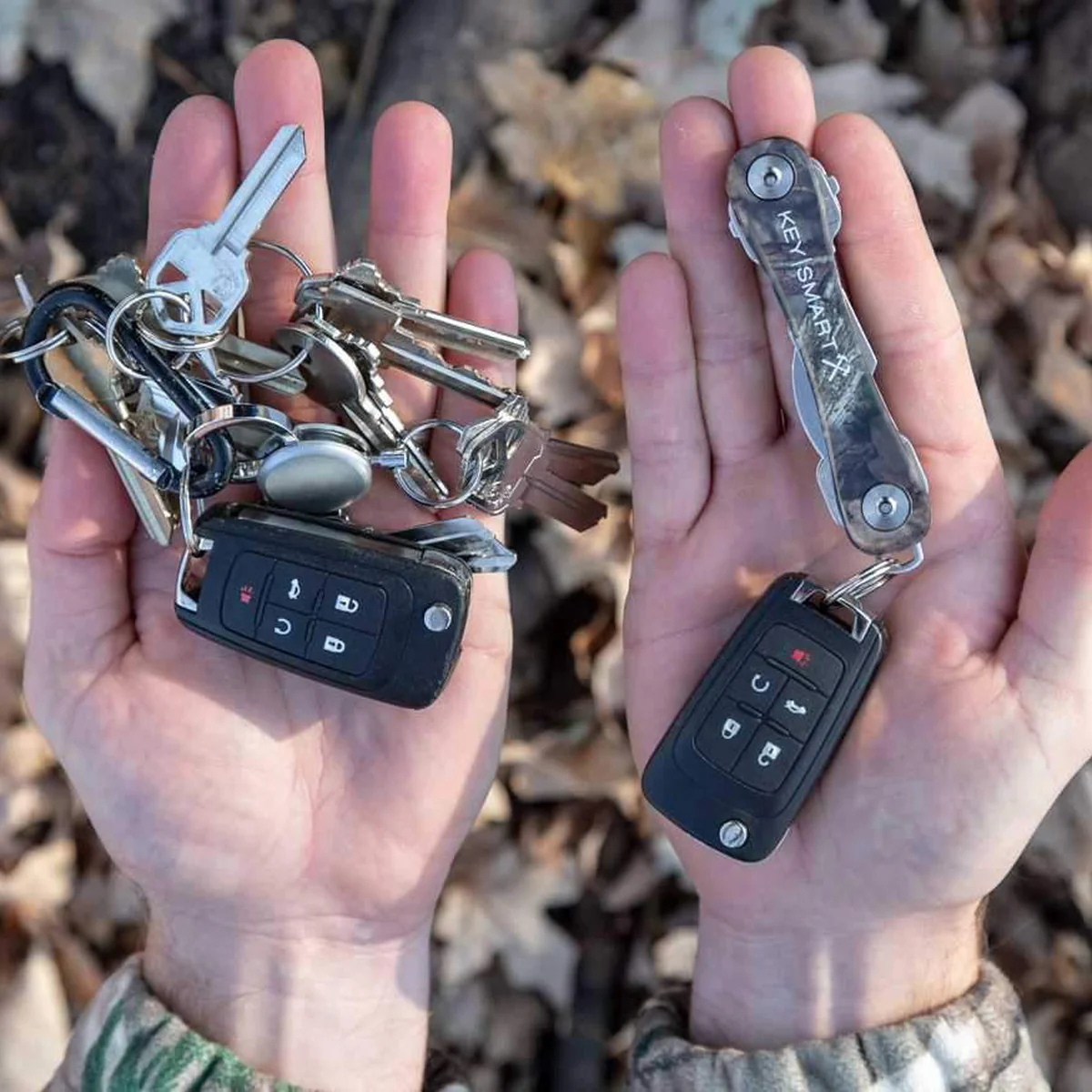 KeySmart Rugged Aluminum Compact Key Organiser, Mossy Oak - Image 5
