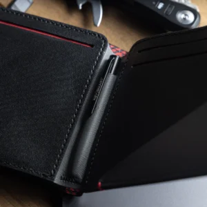 KeySmart Urban Passport Wallet (Black EXT / Red INT) - Image 11