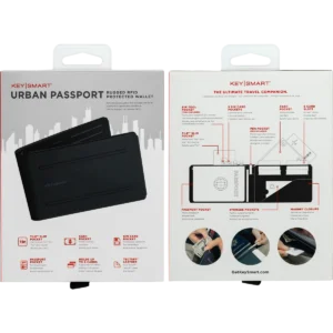 KeySmart Urban Passport Wallet (Black EXT / Red INT) - Image 13