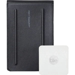 KeySmart Urban Passport Wallet (Black EXT / Red INT) - Image 3