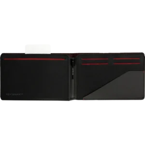 KeySmart Urban Passport Wallet (Black EXT / Red INT) - Image 4