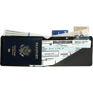 KeySmart Urban Passport Wallet (Black EXT / Red INT) - Image 5