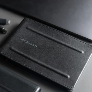 KeySmart Urban Passport Wallet (Black EXT / Red INT) - Image 9