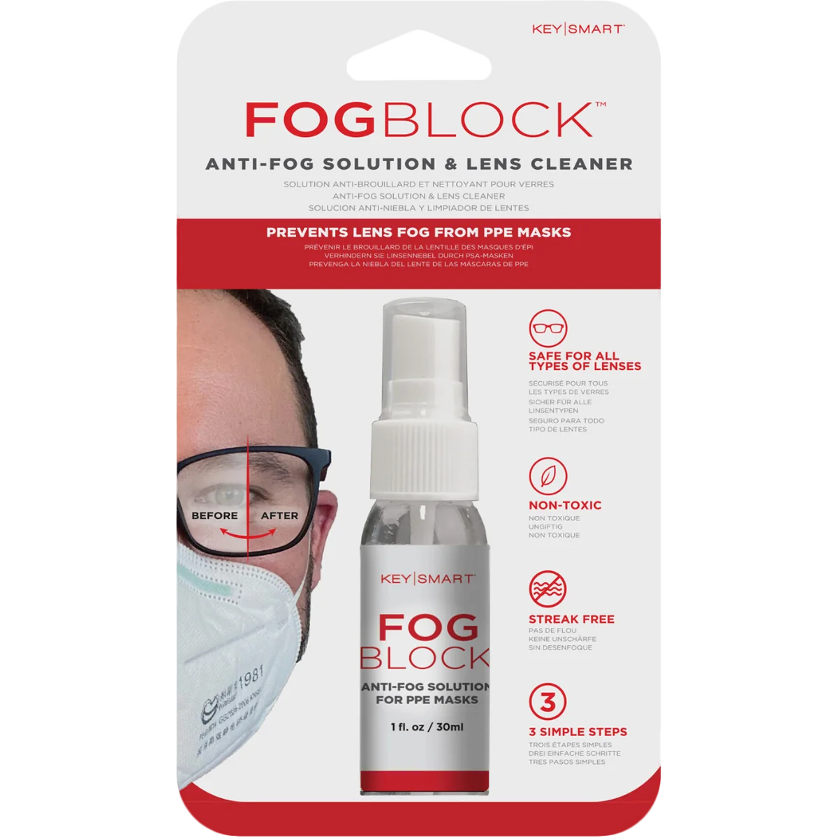 KeySmart FogBlock | Anti-Fog Solution for PPE Masks - Image 7