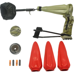 The Pocket Shot Pro Arrow Kit( Mossy Oak Hammer, Black Whisker, 4 Nock Caps, Arrow Pouch, 3 Arrow Pouches, Arrow Release)