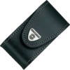 Victorinox Black Leather Belt Pouch with Hook-and-Loop Fastener