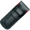 Victorinox Black Leather Pouch with Loop & Red Lined Flap