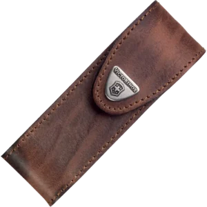 Victorinox Brown Leather Belt Pouch With Hook-And-Loop Fastener