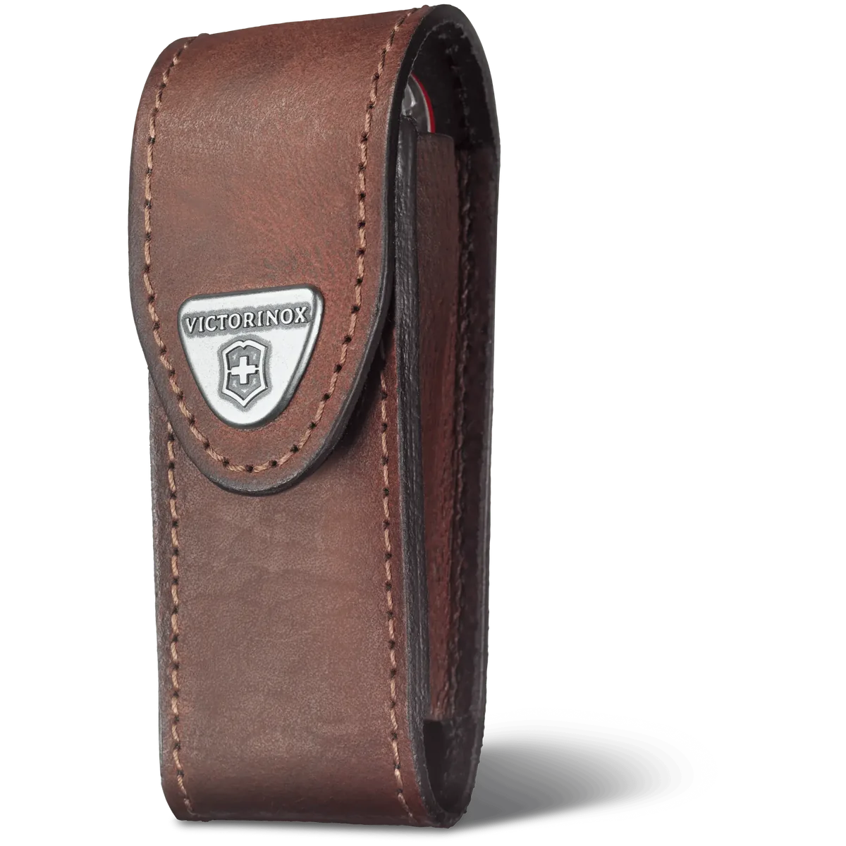 Victorinox Brown Leather Belt Pouch With Hook-And-Loop Fastener - Image 2