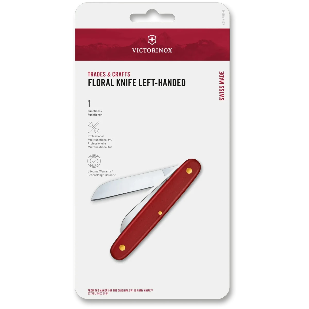 Victorinox Floral Knife, Red, Left-Handed - Image 2
