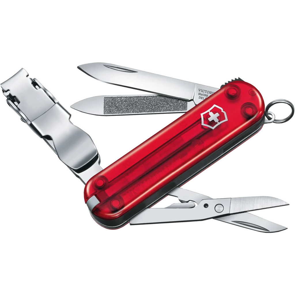 Victorinox Nail Clip 580 Red Transparent