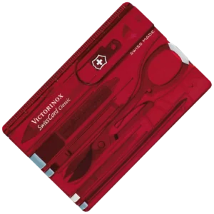 Victorinox Swiss Card Red Transparent