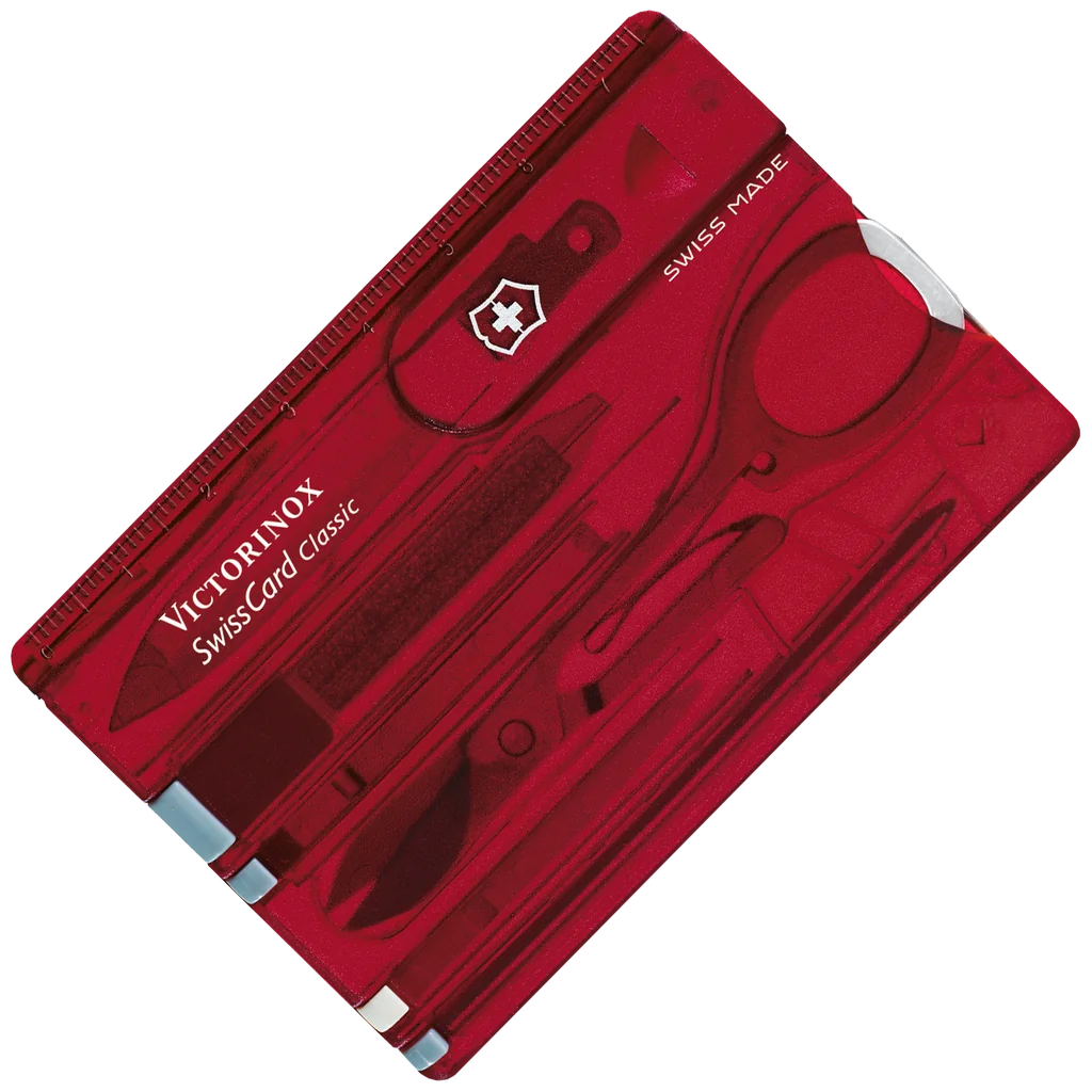 Victorinox Swiss Card Red Transparent