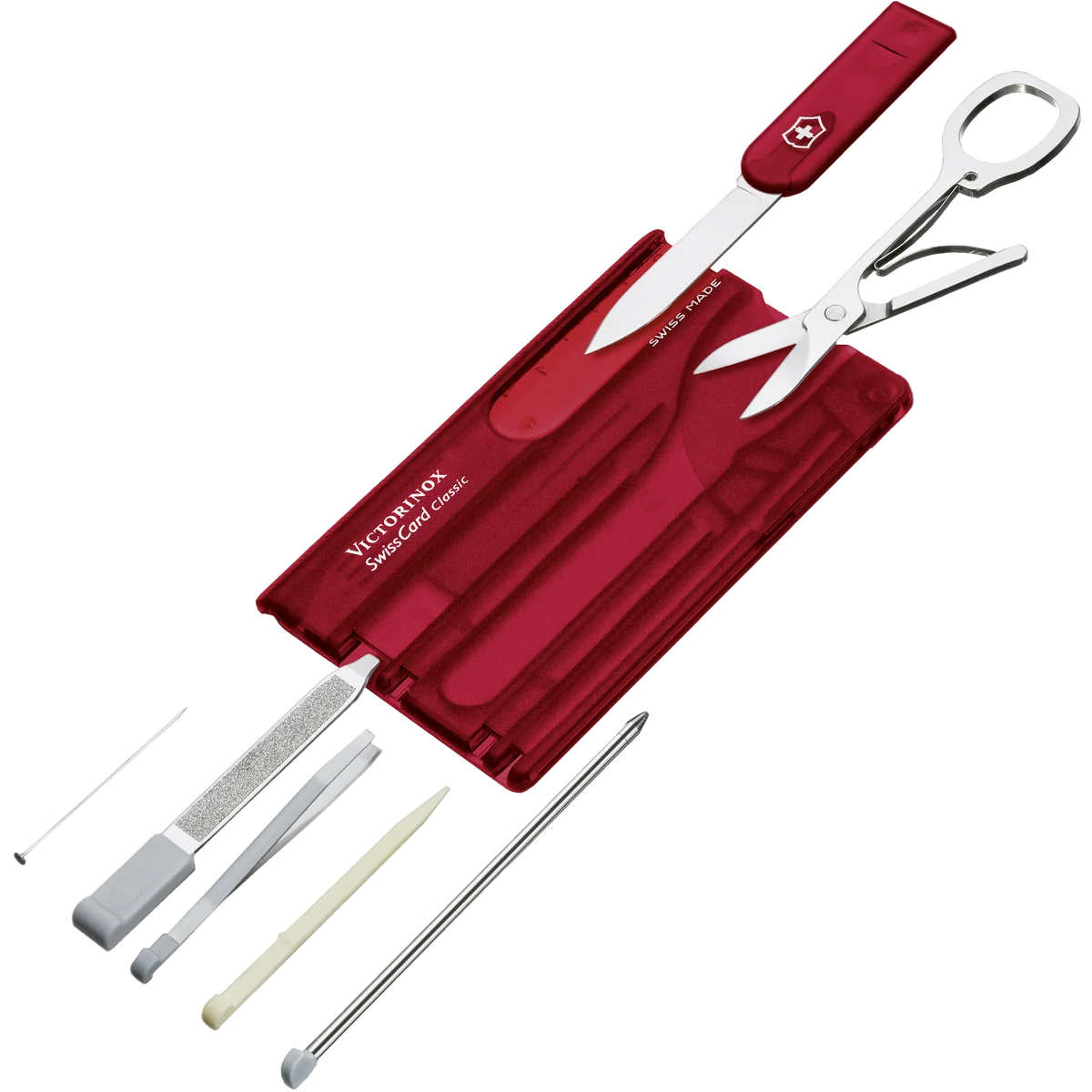 Victorinox Swiss Card Red Transparent - Image 2