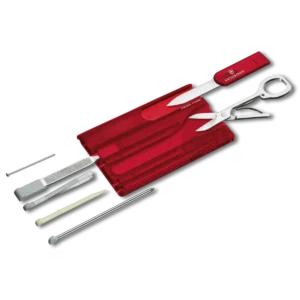 Victorinox Swiss Card Red Transparent - Image 3