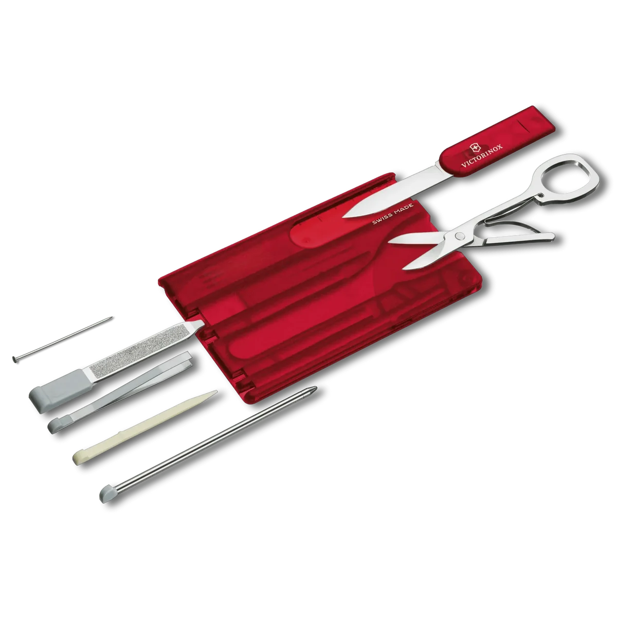Victorinox Swiss Card Red Transparent - Image 3