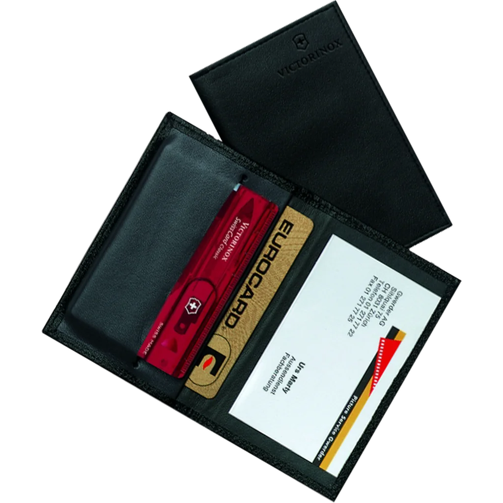 Victorinox Swisscard Black Leather Pouch