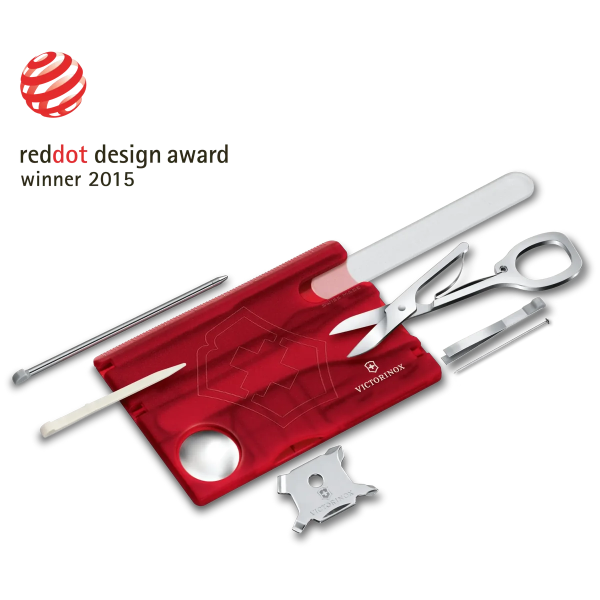 Victorinox Swisscard Nailcare Red Transparent - Image 3